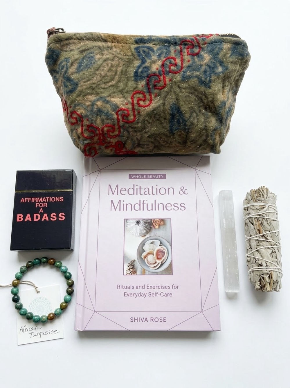 Manifestation Bundle Kantha Quilted Travel Pouch